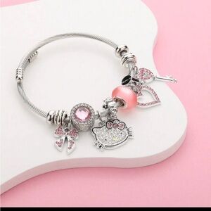 Stainless Steel HELLO KITTY charms bracelet